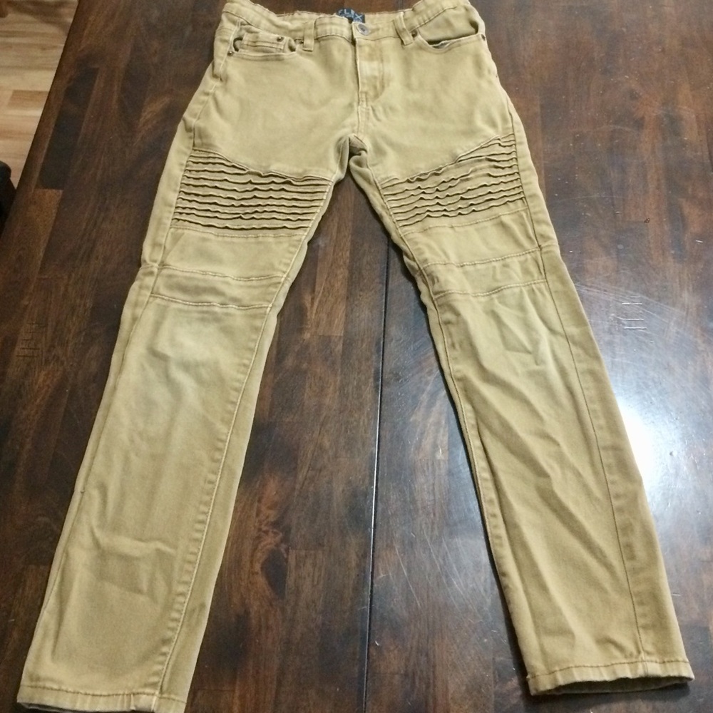 Tan flex jeans